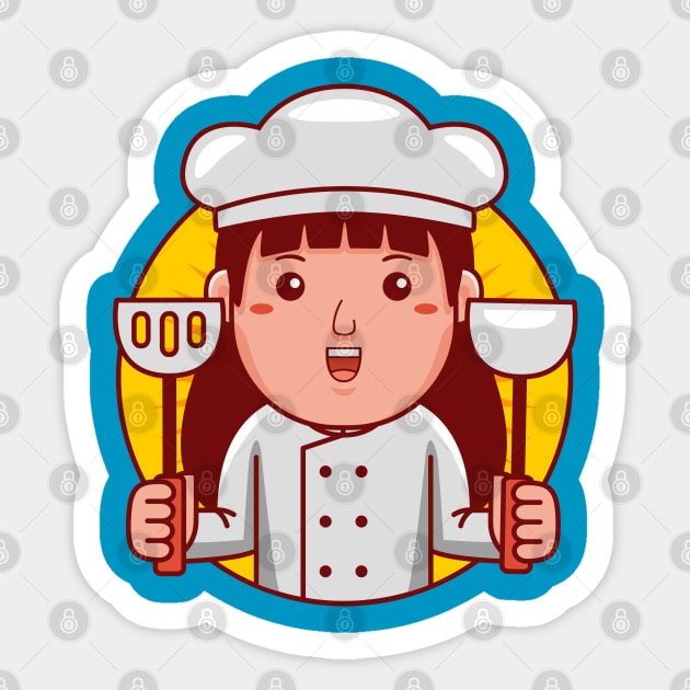 Chef Woman Sticker by MEDZ